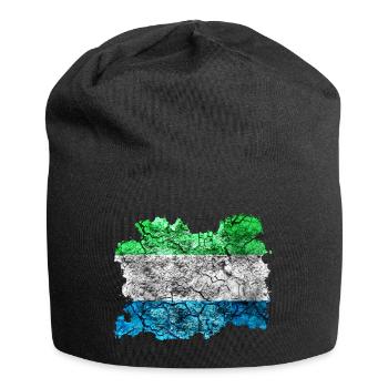 Sierra Leone vintage flag - Jersey Beanie - black - Front