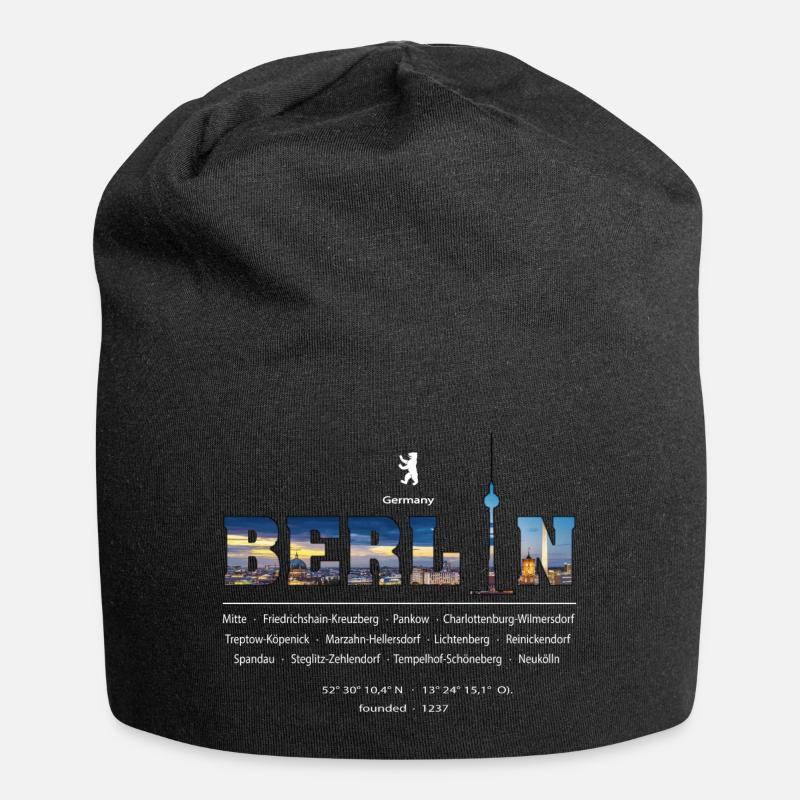 Berlin - Bonnet en jersey - noir