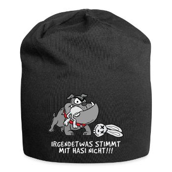 Motif drôle - Bonnet en jersey - noir - Devant