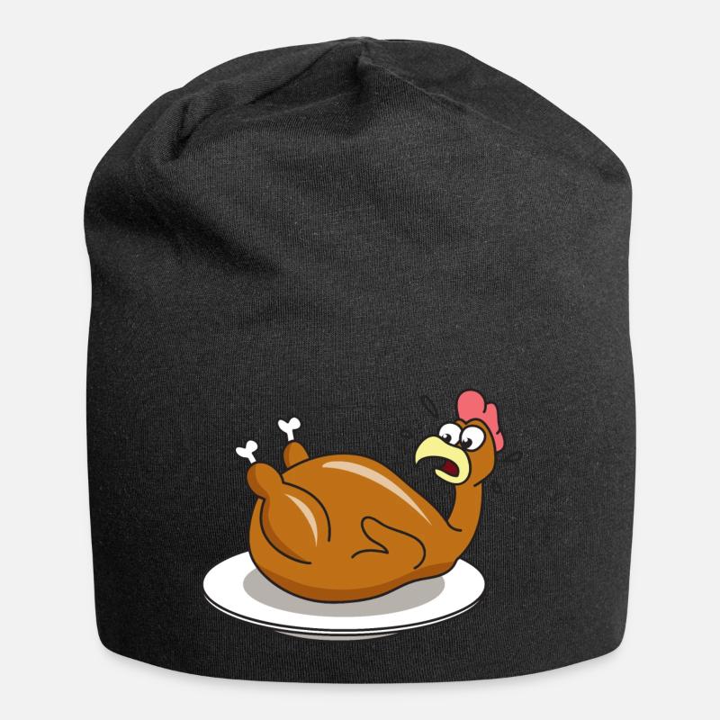 Poulet rôti cuisson - Bonnet en jersey - noir
