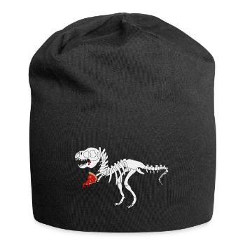 Dinosaur pizza - Jersey Beanie - black - Front