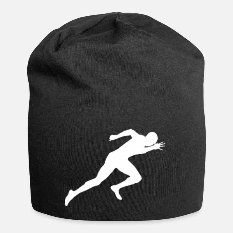 Sprint Leichtathletik - Jersey-Beanie - Schwarz