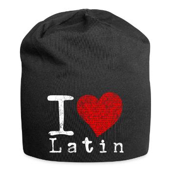 J'aime le latin w - Bonnet en jersey - noir - Devant