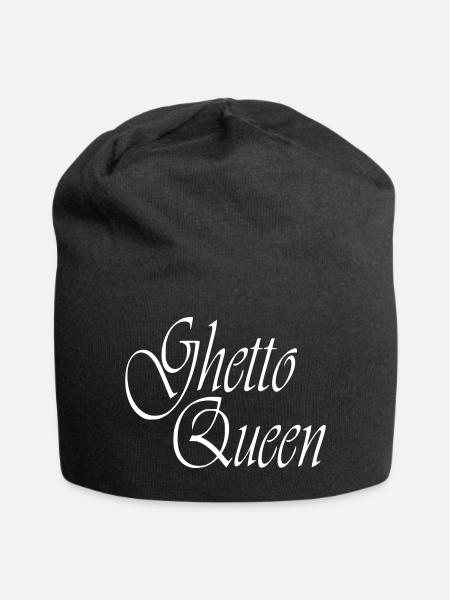 Ghetto Queen Partnershirt Geschenk Geburtstag - Jersey-Beanie - Schwarz