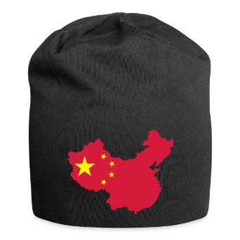 Map of China - Jersey Beanie - black - Front
