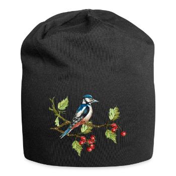 Oiseau coloré - Bonnet en jersey - noir - Devant