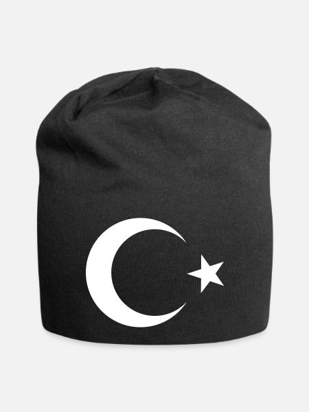 Türkei Flagge Türkiye - Jersey-Beanie - Schwarz