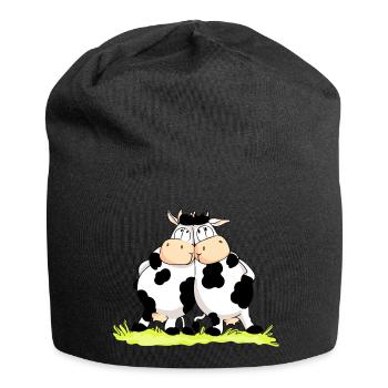Twin Cows - Jersey-Beanie - Schwarz - Vorne