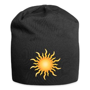 Sonne - Jersey-Beanie - Schwarz - Vorne