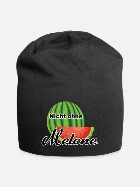 Melone Wassermelone Somme - Jersey-Beanie - Schwarz