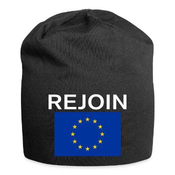 Rejoindre le texte blanc de l’UE - Bonnet en jersey - noir - Devant