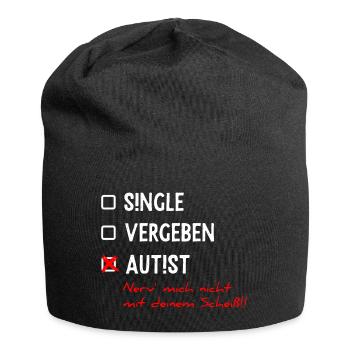 Single Vergeben Autist Asperger Syndrom Geschenk - Jersey-Beanie - Schwarz - Vorne