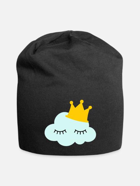 Wolke - Jersey-Beanie - Schwarz