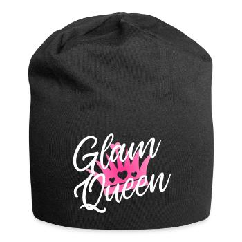 Glamour Queen Königin Prinzessin Pink - Jersey-Beanie - Schwarz - Vorne
