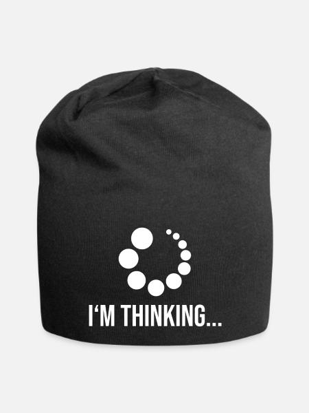 I'm thinking - Jersey-Beanie - Schwarz