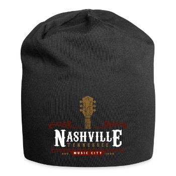 Nashville Tennessee Music City USA Amerika - Jersey-Beanie - Schwarz - Vorne