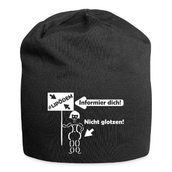 Lipödem Kämpferin - Jersey-Beanie - Schwarz - Vorne