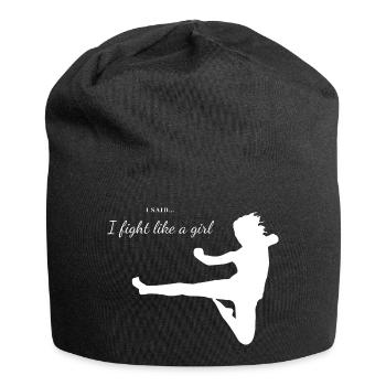Fight Like a girl - Best fighter - Bonnet en jersey - noir - Devant