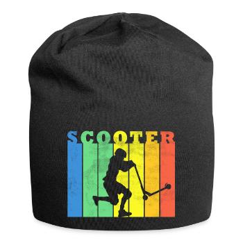 Stunt Scooter Jungen Tretroller Teenager Roller - Jersey-Beanie - Schwarz - Vorne