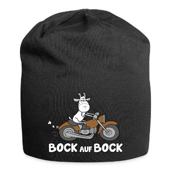 Bock auf Bock - Jersey-Beanie - Schwarz - Vorne