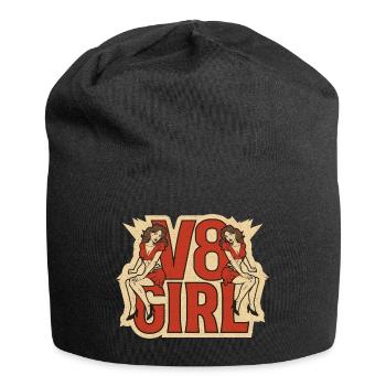 V8 Girl Retro Pinup - Jersey Beanie - black - Front
