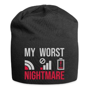 Symbols my worst nightmare - Jersey Beanie - black - Front