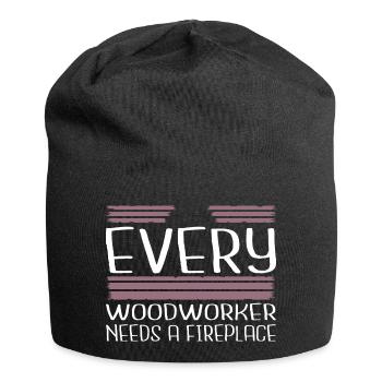 geek hobbyists lumber present logging plumber - Jersey-Beanie - Schwarz - Vorne