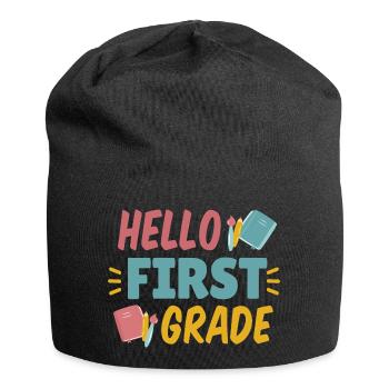 Hallo Erstklässler Hallo Erstklässler Geschenkinsp - Jersey-Beanie - Schwarz - Vorne