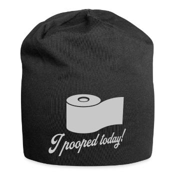 I pooped today quote - Jersey Beanie - black - Front