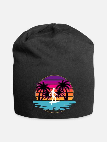 Hydrofoil Surfing Surf Surfer Hydrofoil Surfen - Jersey-Beanie - Schwarz