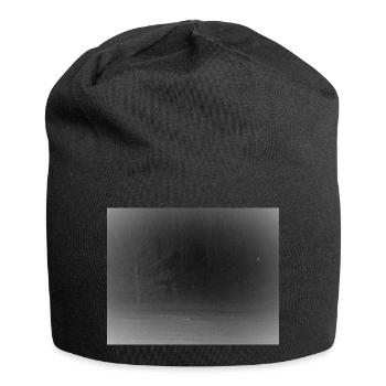 Gruselige Kreatur im Wald - Jersey-Beanie - Schwarz - Vorne