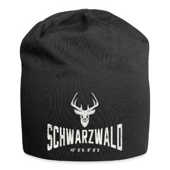 SCHWARZWALD 48° 0′ N , 8° 0′ O - Jersey-Beanie - Schwarz - Vorne