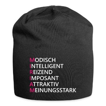 Miriam Name Geschenk - Jersey-Beanie - Schwarz - Vorne