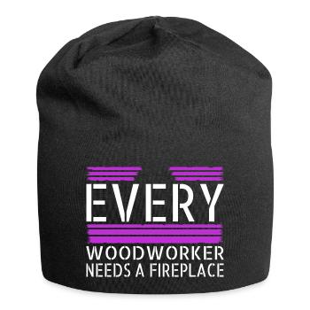 chainsaw mason best carpenter joke jokes - Jersey Beanie - black - Front