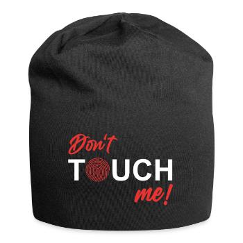 Ne me touchez pas - Empreinte digitale - Bonnet en jersey - noir - Devant