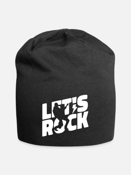 Let´s Rock Gitarrenmusiker Musik Liebhaber - Jersey-Beanie - Schwarz