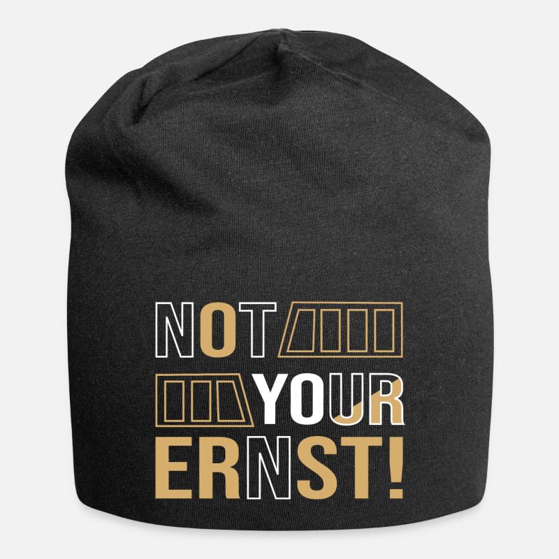 Not your serious! - Denglish Proverbs Denglisch - Jersey Beanie - black