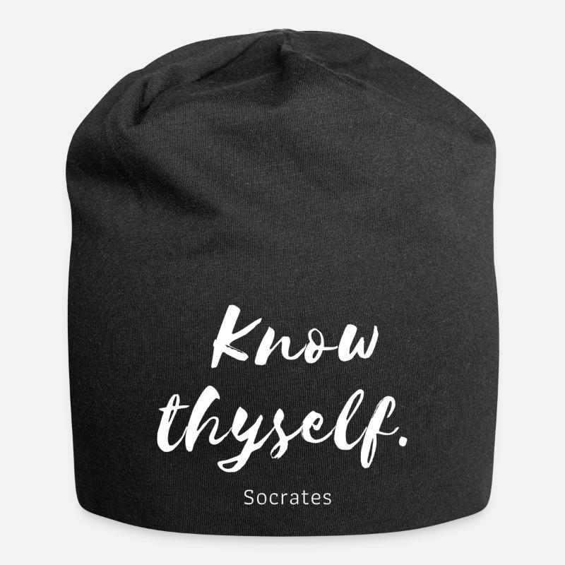 Know thyself Socrates - Jersey Beanie - black