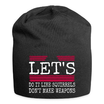 present idea hippie festival funny quote 1960s - Jersey Beanie - black - Front