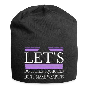 disarmament awesome birthday bday peace symbol - Jersey Beanie - black - Front