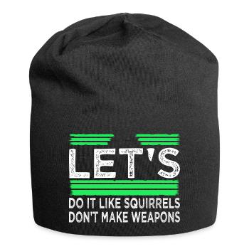 birthday bird peace movement love gift humor - Jersey Beanie - black - Front