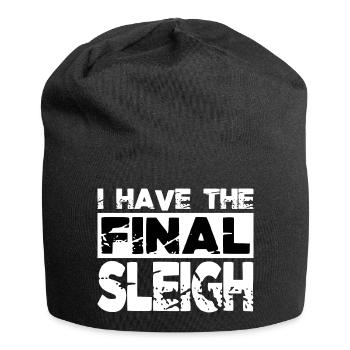 Blagues sur les cadeaux de chambre à coucher cool sous l’arbre - Bonnet en jersey - noir - Devant