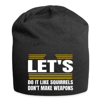 Idée cadeau paix signe drôle dictons vert - Bonnet en jersey - noir - Devant