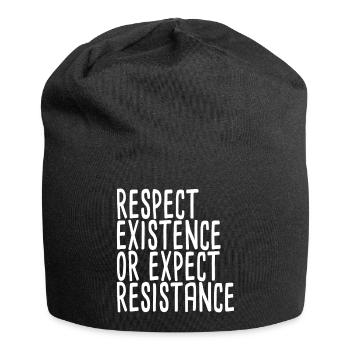 Respect Existence Or Expect Resistance - Jersey Beanie - black - Front