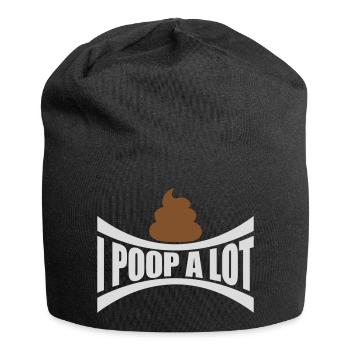 Je fais beaucoup caca - Bonnet en jersey - noir - Devant