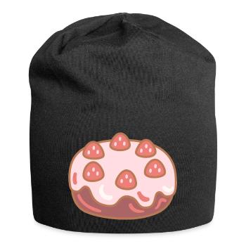 Einfach Kuchen - Jersey-Beanie - Schwarz - Vorne