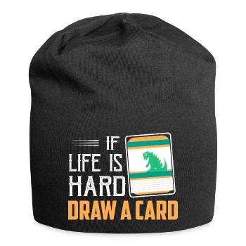 If Life Is Hard - Draw A Card Trading Cards Card C - Jersey-Beanie - Schwarz - Vorne