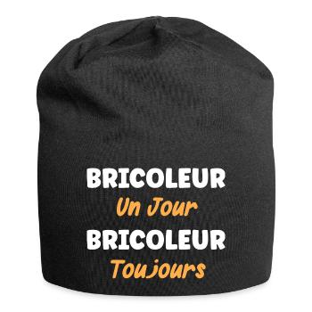 bricoleur un jour bricoleur toujours - Bonnet en jersey - noir - Devant