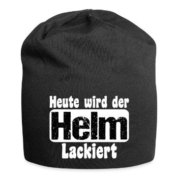 Heute wird der Helm lackiert Schwarz - Jersey-Beanie - Schwarz - Vorne