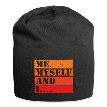 Moi moi-même et moi Retro Quote Statement - Bonnet en jersey - noir - Devant